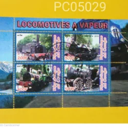 Congo 2010 Steam Engines Vintage Locomotive C.T.O. Miniature Sheet PC05029