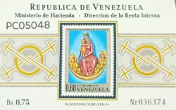 Venezuela 1970 Our Lady of Bethlehem of San Mateo Christianity UMM Miniature Sheet PC05048