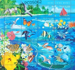 Cocos Keeling Islands 1999 Flora and Fauna Water mammals Birds UMM Sheetlet PC05062
