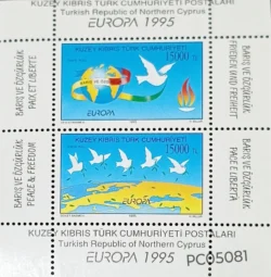 Turkish Republic of Northern Cyprus 1995 Europa Peace and Freedom Birds UMM Miniature Sheet PC05081