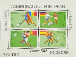 Romania 1984 European Football Championship France UMM Miniature Sheet PC05088