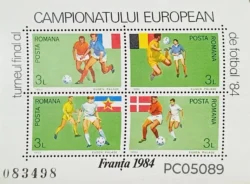 Romania 1984 European Football Championship France UMM Miniature Sheet PC05089