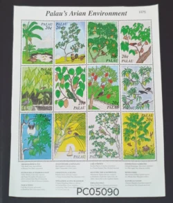 Palau 1997 Avian Enviorment Plants Trees Flowers UMM Sheetlet PC05090