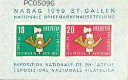 Switzerland 1959 St Gallen National Stamp Exhibition UMM Imperf Miniature Sheet PC05096