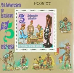 Guinea Bissau 1982 75th anniversary of scouting Chess UMM Miniature Sheet PC05107