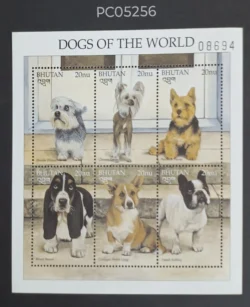 Bhutan 1997 Dogs of The World UMM Miniature Sheet PC05256