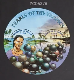 Tonga Pearls of the Tropics UMM odd Shape Miniature Sheet PC05278