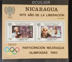 Nicaragua 1979 Mahatma Gandhi Albert Einstin International Year of Child UMM Miniature Sheet PC05304