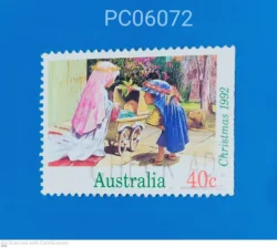 Australia 1992 Christmas Children Dressed as Mary and Joseph with Baby Carriage Used PC06072