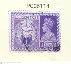 India Pre Independence 1946 King George and Allied Powers Victory Used PC06114