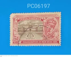 India Pre Independence 1931 Inauguration of New Delhi Secretariat Postmark may be Differ Used PC06197