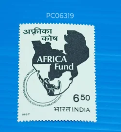 India 1987 Africa Fund Map Action to Resist Colonialism Apartheid UMM PC06319