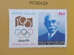 Pakistan 1996 Centennial Olympic Games Atlanta Pierre De Coubertin (Father of Modern Olympic) UMM PC06428