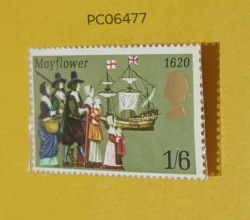 UK Great Britain 1970 celebrating the 350th Anniversary of the Pilgrim Fathers Journey in the Mayflower to the New World Mint PC06477