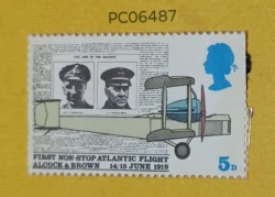 UK Great Britain 1969 First Non Stop Atlantic Flight Alcock & Brown Mint PC06487