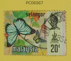 Malaysia 1971 Butterfly Common Wanderer (Valeria valeria lutescens) Used PC06567