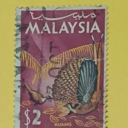 Malaysia 1965 Bird Great Argus Pheasant Used PC06600