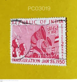 India 1950 Inauguration of Republic of India Rejoicing Crowds Used cancellation may differ PC03019