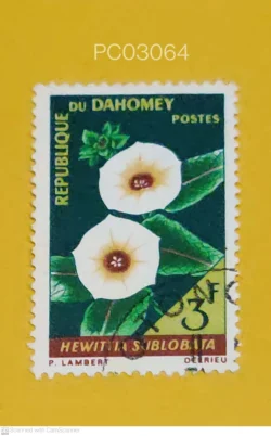 Republic of Dahomey (Now Benin) 1967 Flower Hewittia Sublobata Used PC03064