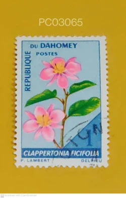 Republic of Dahomey (Now Benin) 1967 Flower Bolo Bolo (Clappertonia Ficifolia) Used PC03065