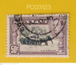 Sri Lanka (Ceylon) 1946 King George VI Wild Elephants Used PC03123