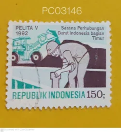 Indonesia 1992 Construction worker five year development plan Used PC03146
