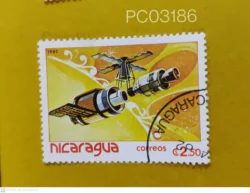 Nicaragua 1982 Space Program Satellite Used PC03186