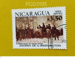 Nicaragua 1982 George Washington 250th Birth Anniversary The March to Valley Forge Painting Used PC03195