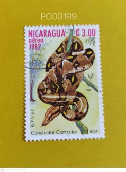 Nicaragua 1982 Boa Constrictor Snake Reptiles Used PC03199