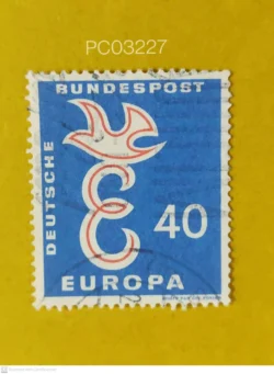 Germany 1958 Europa(CEPT) Symbol Dove over Letter 'E' Used PC03227