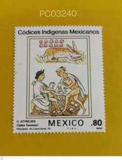 Mexico 1982 Mexican Indigenous Codices The Astrologist Painting Mint PC03240
