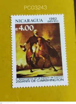 Nicaragua 1982 George Washington 250th Birth Anniversary Battle in Trenton Mint PC03243