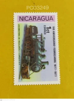 Nicaragua 1977 100TH anniversary of Passenger and freight locomotive Railways Mint PC03249