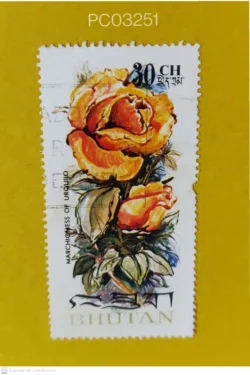Bhutan MARCHIONESS OF URQUIJO Rose Flower Used PC03251