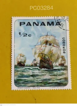 Panama 1968 Ancient sailing ship Paintings of Old Warships Used PC03284