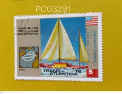 Equatorial Guinea 1973 Tom Folliet Three Cheers Trans Atlantica sailing Used PC03291