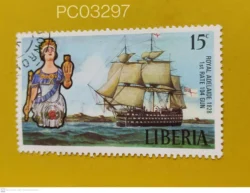 Liberia 1972 sailing ship Royal Adelaide Used PC03297