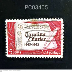 USA 1963 300th Anniversary of Carolina Charter Used PC03405
