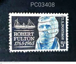 USA 1965 200th birth anniversary of Robert Fulton Inventor Steam Boat Used PC03408