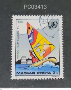 Hungary 1985 International Youth Year issue sports boat Used PC03413