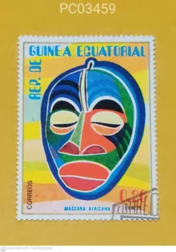 Equatorial Guinea 1977 African Traditional mask Used PC03457