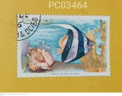 United Arab Emirates Sharjah 1983 Longfin Bannerifsh Fish Used PC03464