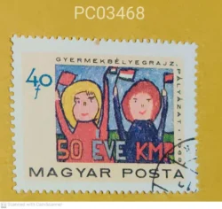 Hungary 1968 Children's Art Commemorating 50 years of the Hungarian Communist Party Used PC03468