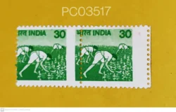 India 1979 30 Harvesting Definitive Error Vertical Perforation Shifted Right UMM PC03517