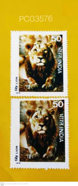 India 1976 Indian Wildlife Lion Animal Error Colour Difference UMM PC03576