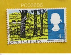 UK Great Britain 1966 Sussex England Village Forest Used PC03606