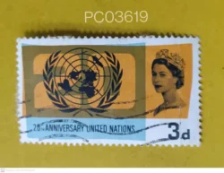UK Great Britain 1965 20th Anniversary of United Nations Mounted Mint Used PC03619