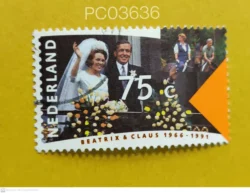 Netherlands 1991 Silver Wedding anniversary of Queen Beatrix and Prince Claus Used PC03636