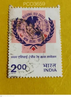 India 1977 1st Asian Regional Red Cross Conference New Delhi Used PC03659