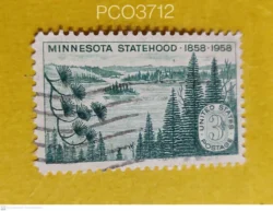 USA 1958 Centennial Minnesota Statehood, Lakes and Pines Used PC03712
